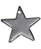 92.5 Sterling Silver Star Engraving Charm 17mm