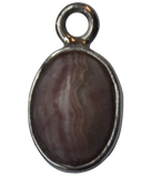 92.5 Sterling Silver Oval Rhodocrocite Charm 7x9mm