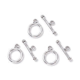 Tibetan Alloy Toggle Clasps Antique Silver 15x12x2mm