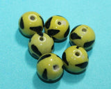12 Pcs Ceramic Round Beads 21mm