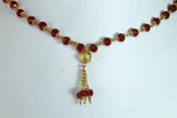 Crystal Faceted Beaded Mala Red