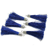 20 Pcs, 2 Inches Silk Thread Tassels Blue