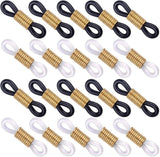 40 Pcs Eyeglass Chain Rubber Ends Combo Black and White
