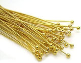 0.5 Inch Brass Ball Pins Golden For Jewellery Making