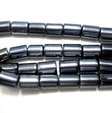 5 Strings Gun Metal Tube Beads 6 mm