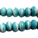 14x10mm Faceted Glass RONDELLE Beads Turquoise