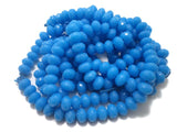 12x8mm Faceted Glass Rondelle Beads Sky Blue