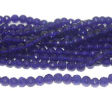 10mm Faceted Glass Round Beads Blue
