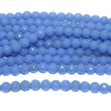 10mm Faceted Glass Round Beads Royal Blue