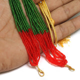 Seed Beads Pendant Dori Red and Green