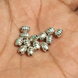 50 Pcs German Silver Oval Beads 6x5mm