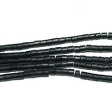 Glass Beads Tyre 4mm Black, Pack Of 5 Strings