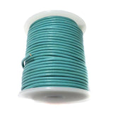 Leather Cord Turquoise For Jewellery Making, Size 2 mm, Pack of 25 mtr