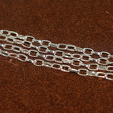 1 Mtr, 8x5mm Silver Metal Chain