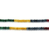 1 String Zed Cut Tyre Beads Multi 3x4mm