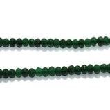 1 String Zed Cut Tyre Beads Green 3x4mm