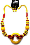 Fashion Necklace For Girls Yellow and Red