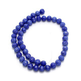10mm Kharbooja Glass Beads Dark Blue