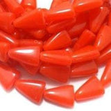1 String 15X11mm Glass Tikona Beads Orange