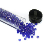400 Pcs, 4mm Trans Luster Blue Faceted Crystal Rondelle Beads