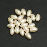 13X7mm Off White Pearl Coated Acrylic Beads