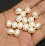 8X7mm Off White Pearl Coated Acrylic Beads