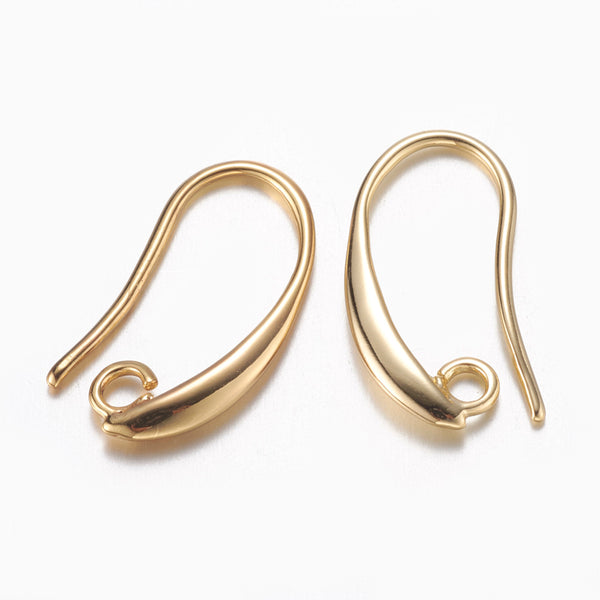 18K Gold Plated Flattened French Earrings hooks - luxury quality – House Of  Molds