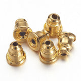 Brass Golden Bullet Earring Backs 5mm