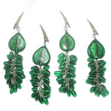 4 Pcs Fancy Green Glass Beads Table Cover Holder (1 Set)