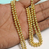 1 String, 4mm Acrylic Golden Japanese Pearls Beads