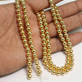 1 String, 5mm Acrylic Golden Japanese Pearls Beads