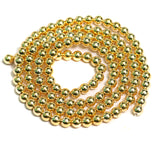 1 String, 5mm Acrylic Golden Japanese Pearls Beads
