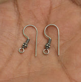92.5 Sterling Silver Earring Wires with Spacer 20mm