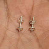 92.5 Sterling Silver Stud with 5mm Cup and Earring Back