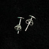 92.5 Sterling Silver 5mm Flat Pad Stud and Earring Back