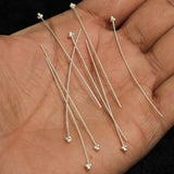 92.5 Sterling Silver 60mm Headpin with Flower