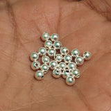 92.5 Sterling Silver 4mm Beads