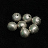 92.5 Sterling Silver 10mm Brushed Beads