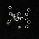 92.5 Sterling Silver 4mm Cube Beads