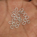 92.5 Sterling Silver 6x4mm Oval Open Jump Rings