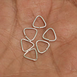 92.5 Sterling Silver 8mm Triangle Open Jump Rings