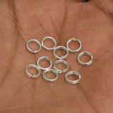 92.5 Sterling Silver 6mm Split Rings