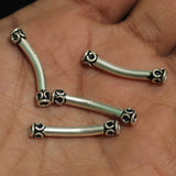 92.5 Sterling Silver 27x3mm Curved Tube