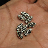 92.5 Sterling Silver Small Fancy Tube 10x5.5mm