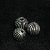92.5 Sterling Silver 10mm Football Bead
