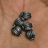 92.5 Sterling Silver Striped Bead 8mm