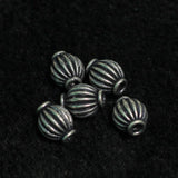 92.5 Sterling Silver Striped Bead 8mm