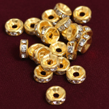 200 Pcs 5mm Rhinestone Disc Spacer Beads