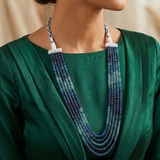 Blue Horizon Layered Gemstone Beaded Necklace