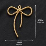 5 Pcs Classic Bow Knot Pendant 45x35mm